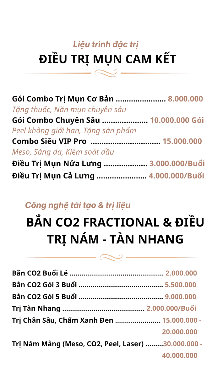 Menu Spa Phần 1