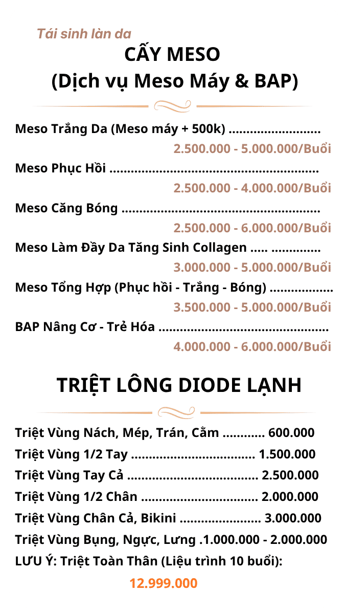 Menu Spa Phần 2